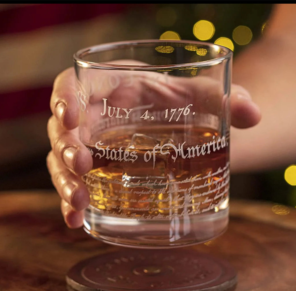 Declaration of Independence Old Fashioned Glass