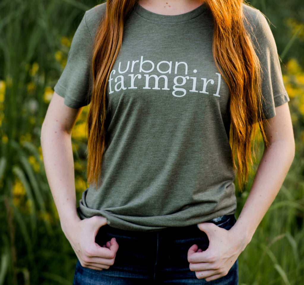 Olive Green Urban Farmgirl T-shirt