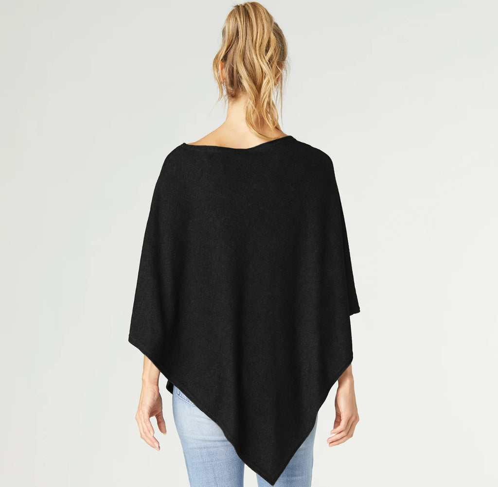 Black Brushed Poncho