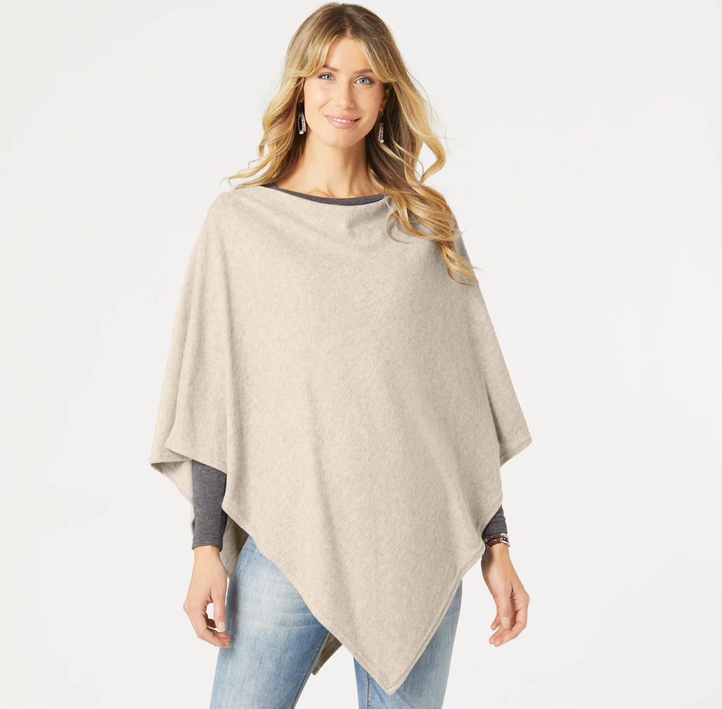 Taupe Brushed Poncho