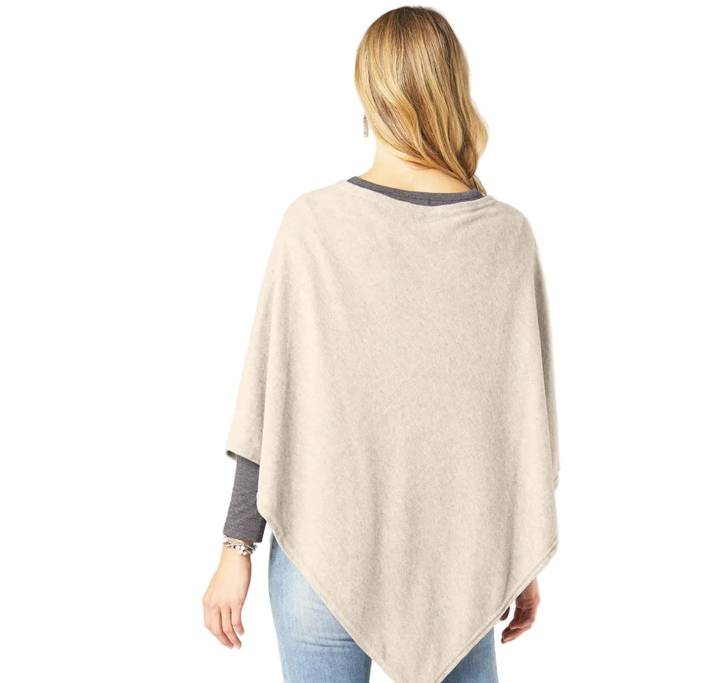 Taupe Brushed Poncho – Urban Farmgirl