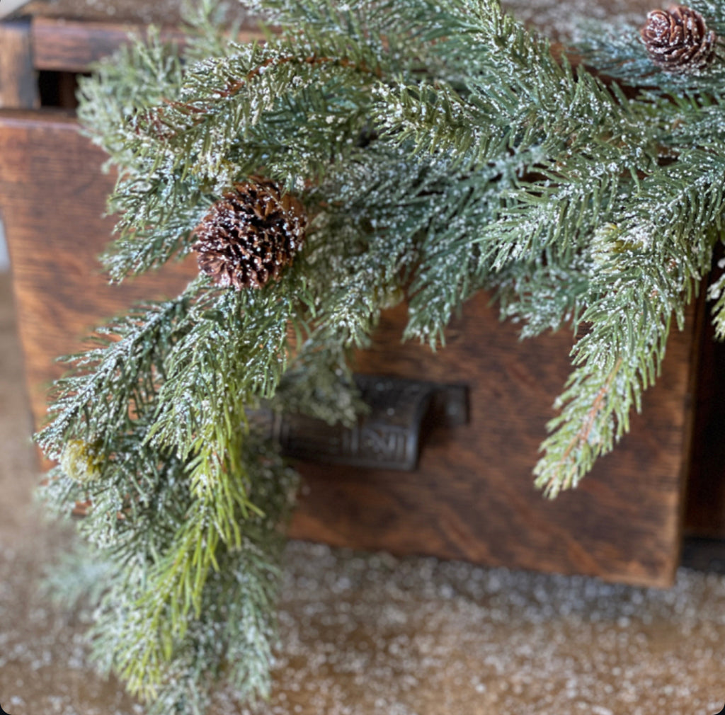 6' Snowy Spruce Garland