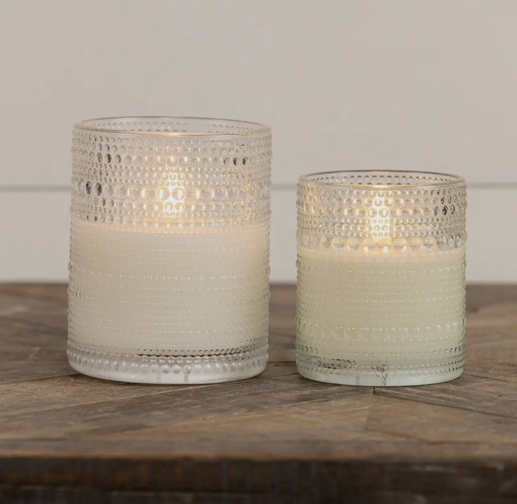 Hobnail Flameless Candle - Clear