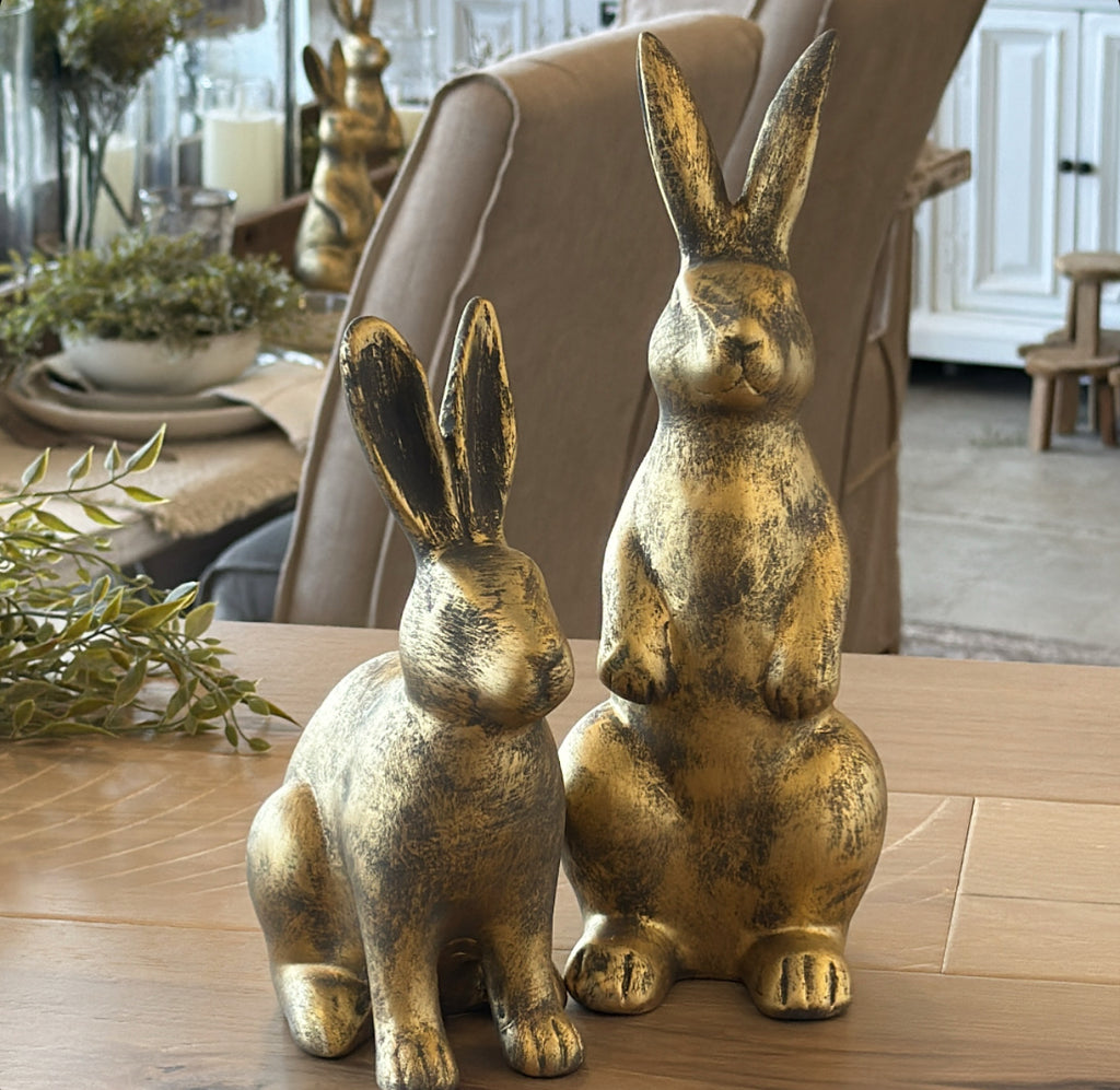 Antique Gold Sitting Bunny