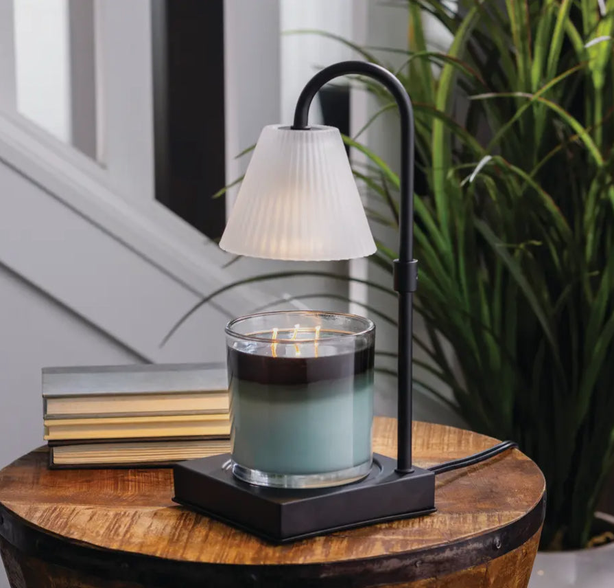 Fluted Glass Candle Lamp