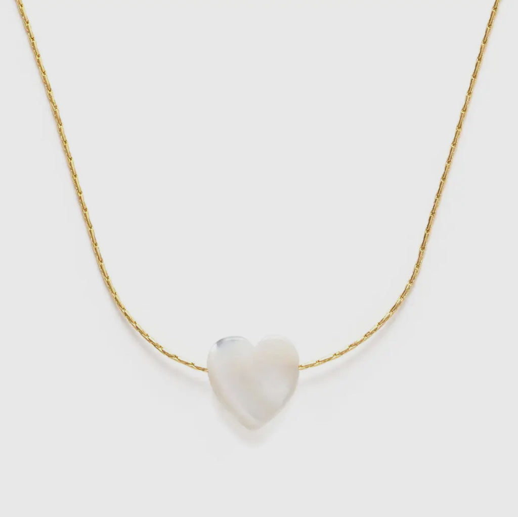 Mother Of Pearl Heart Necklace