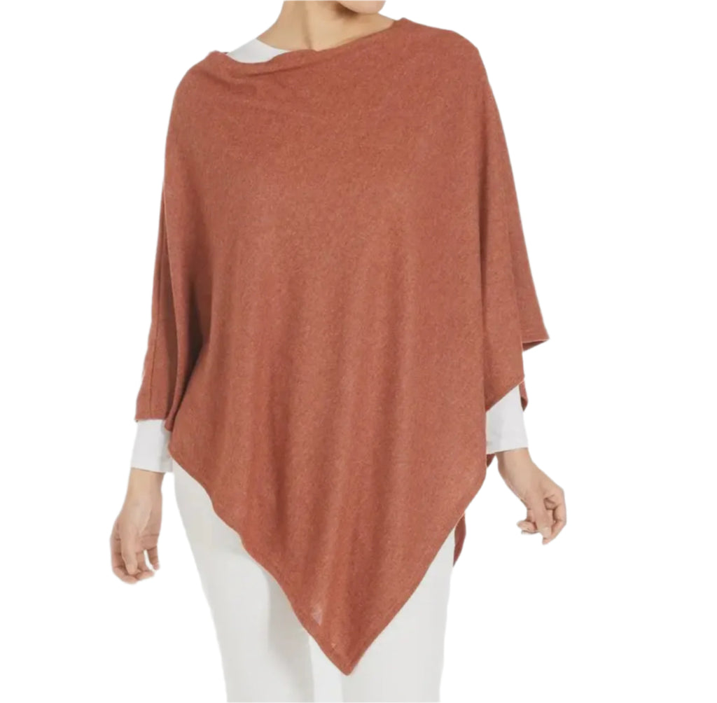 Lightweight Poncho - Rust – Urban Farmgirl