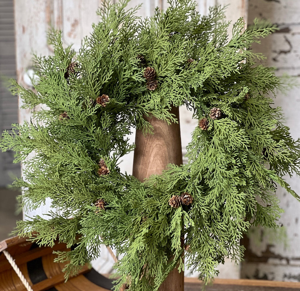 30" Lush Dark Pine Wreath