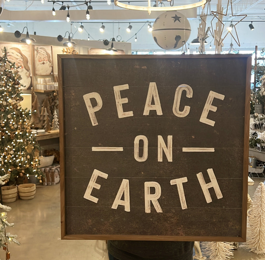 Peace On Earth Sign - Green