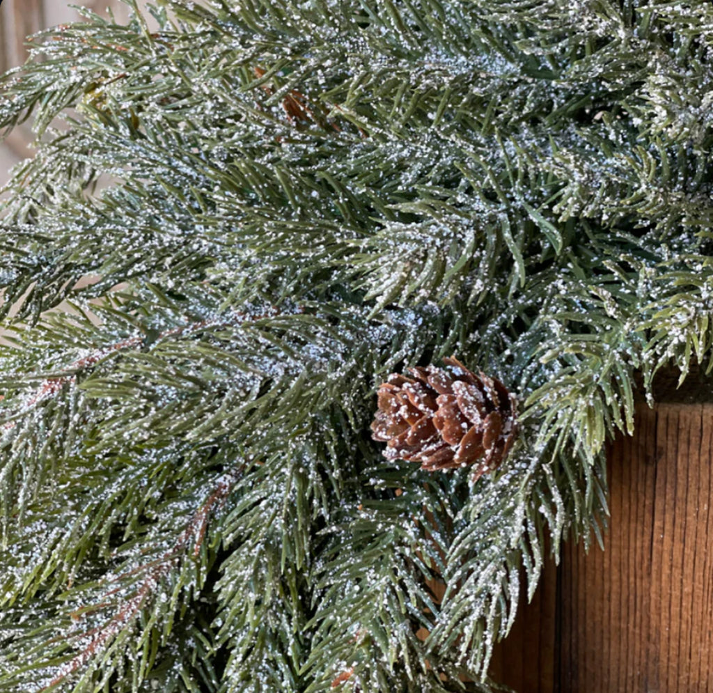 Frosted White Spruce Wreath - 17”