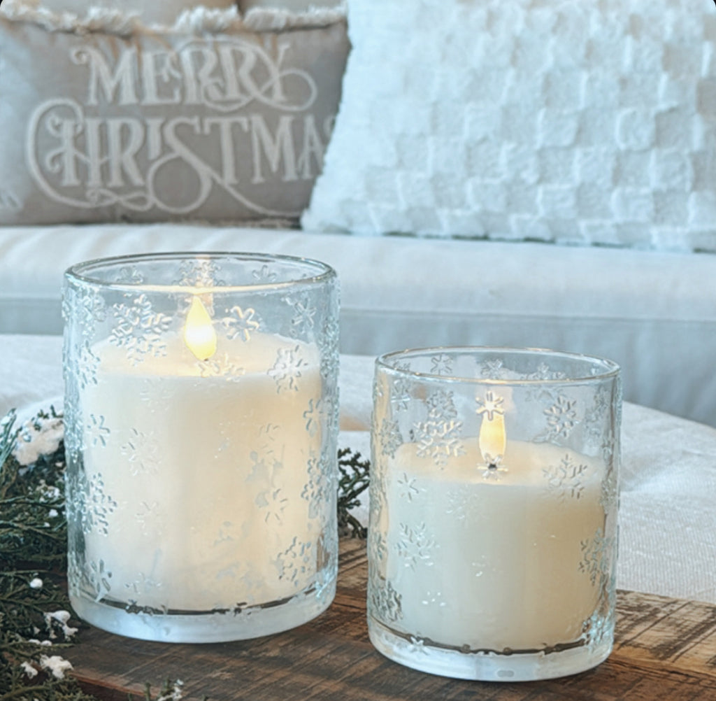 Snowflake Flameless Candle