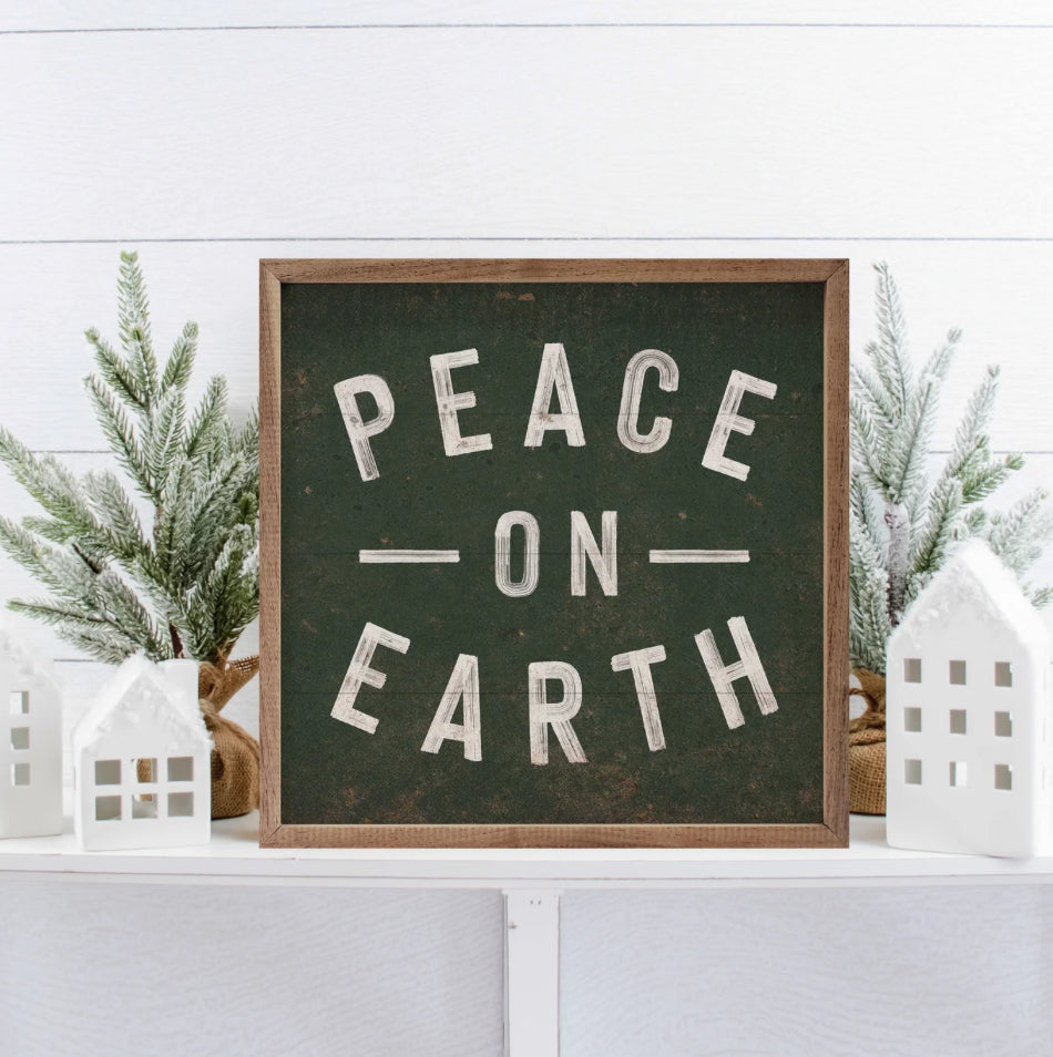 Peace On Earth Sign - Green