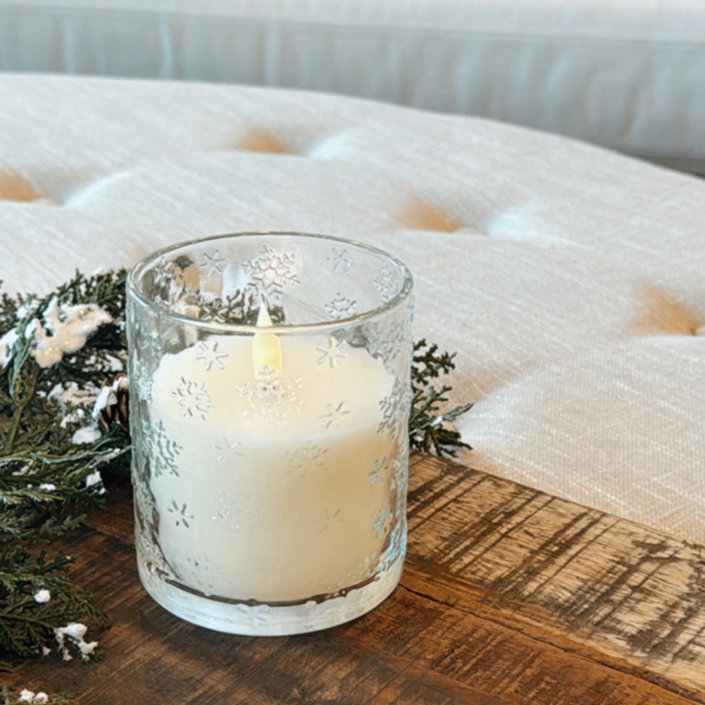 Snowflake Flameless Candle