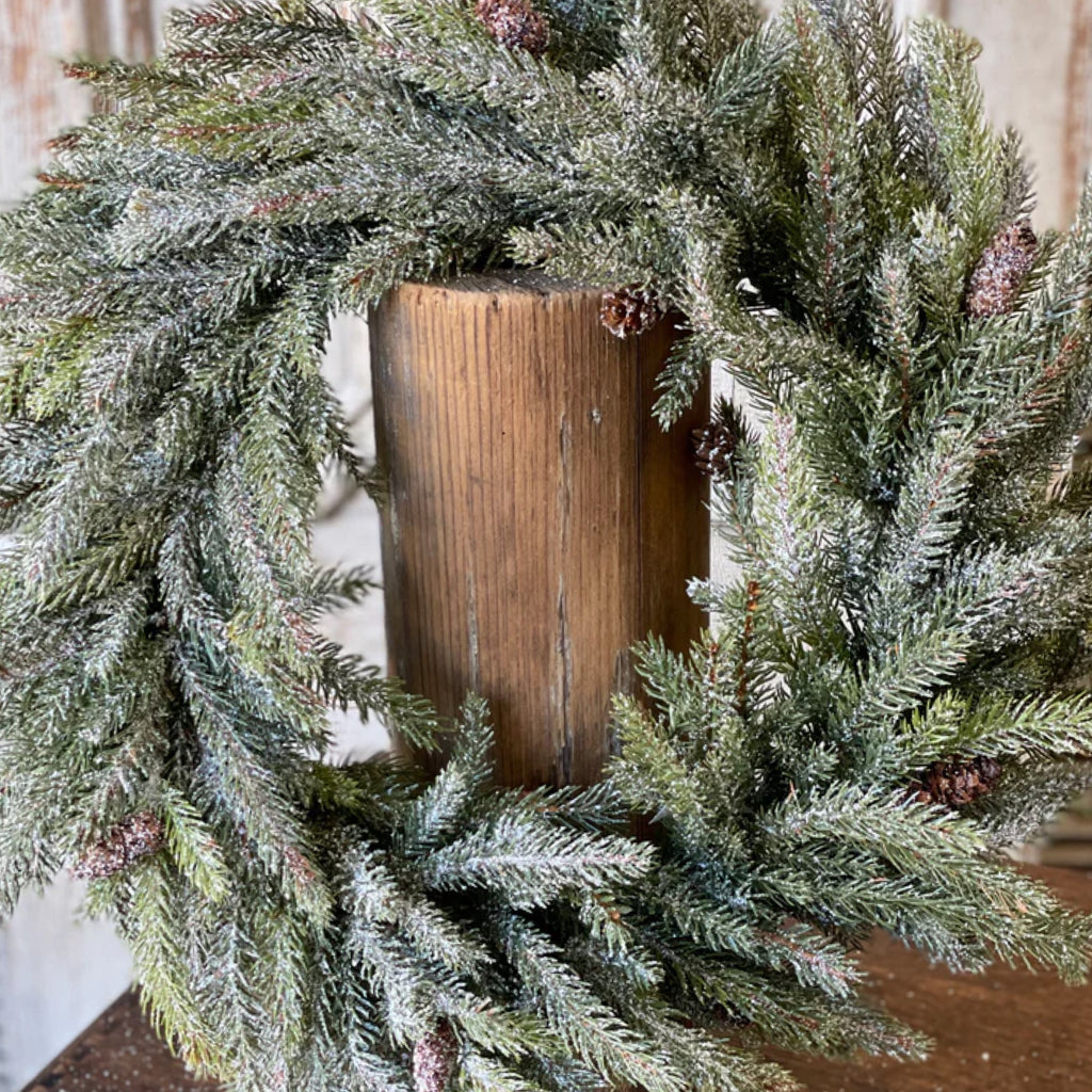 Frosted Spruce Wreath - 22”