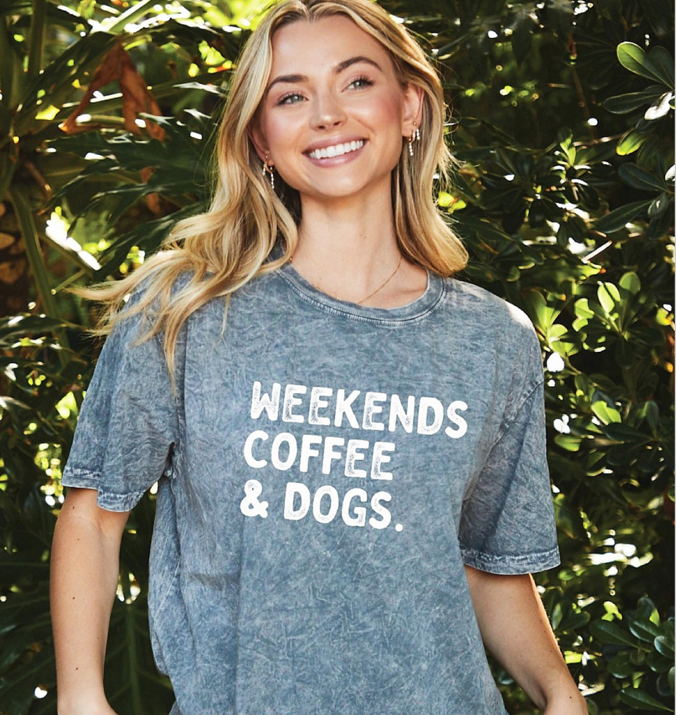 Weekend Coffee & Dogs T-Shirt - Cream