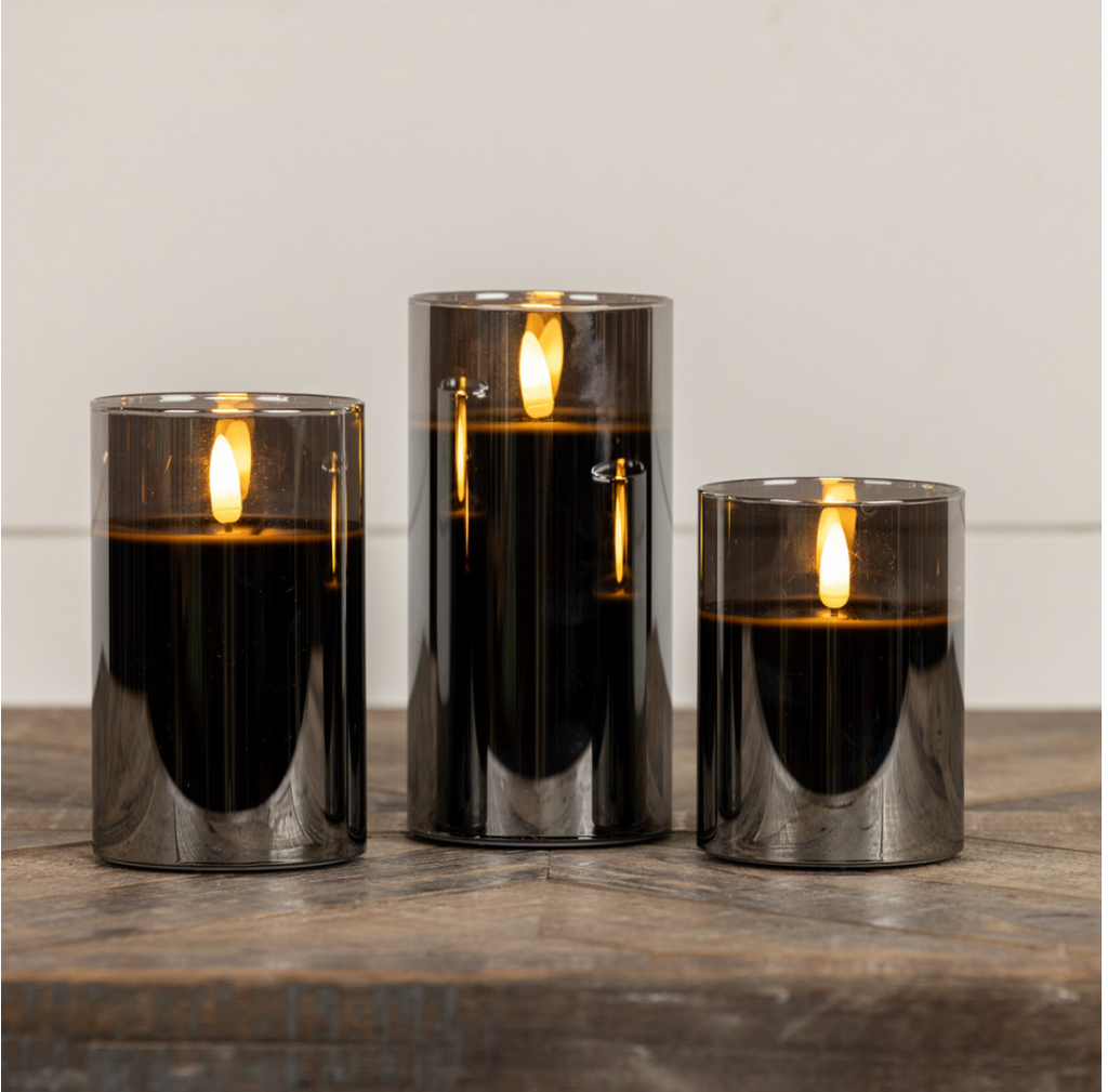 Black Flameless Candle (3 Sizes)