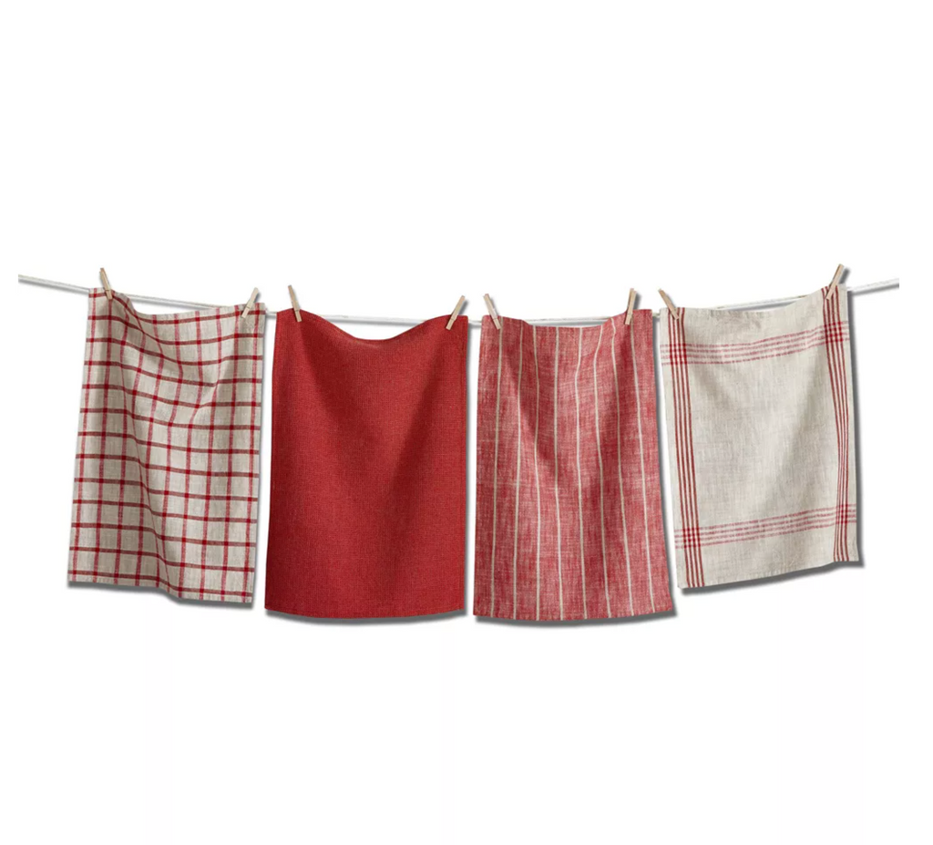 Rust Dish Towels Set/4