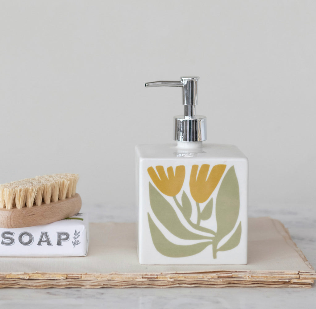 Soap Pump w/ Flowers