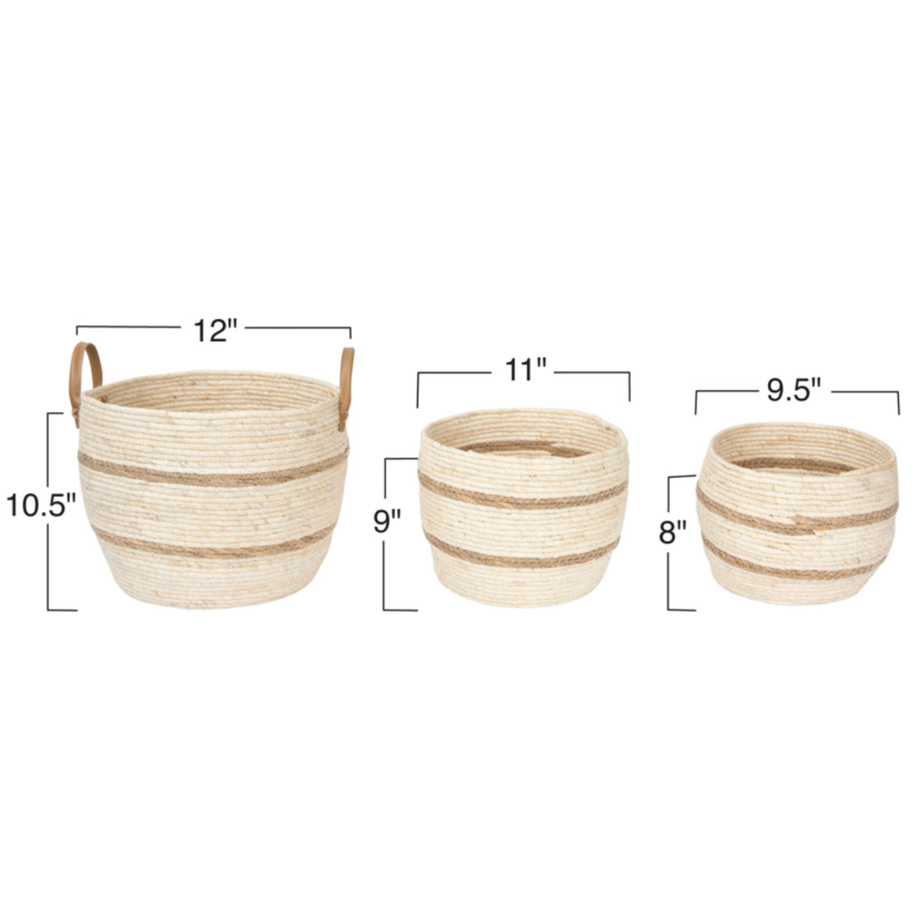 Woven Round Basket - 3 sizes