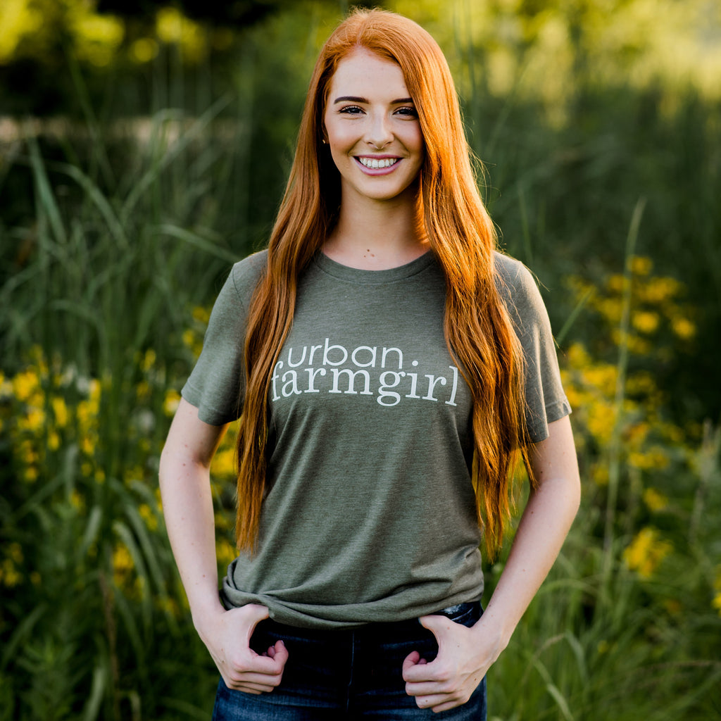 Olive Green Urban Farmgirl T-shirt