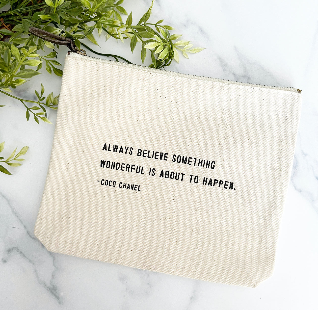 Canvas zipper bags with quotes - You are unrepeatable