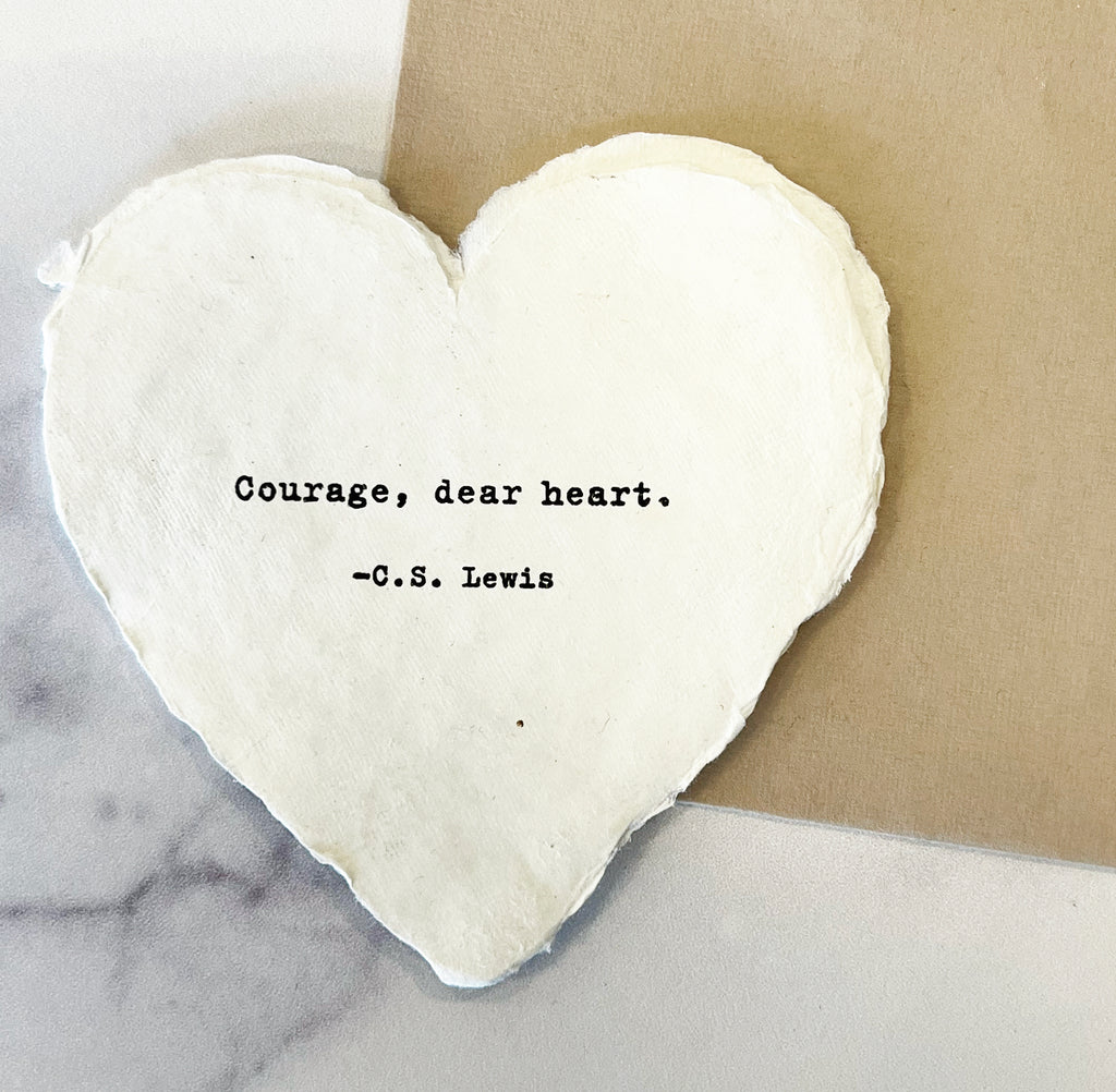 Mini Handmade Paper Heart Card
