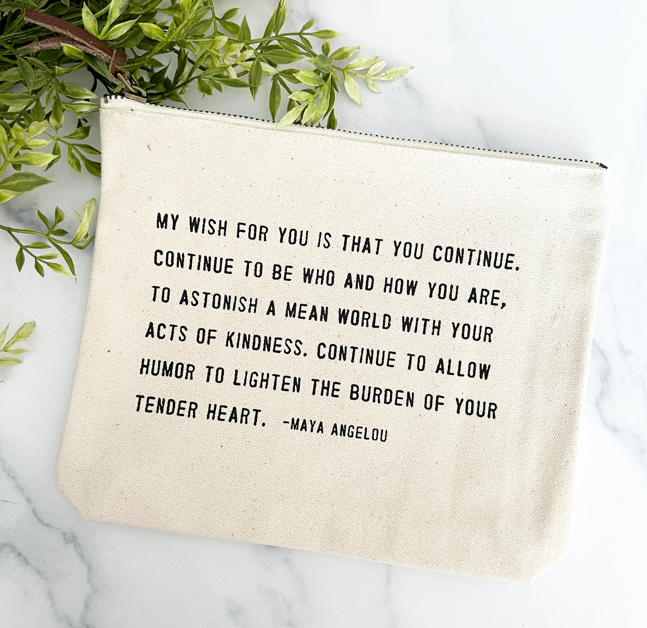 Canvas Zip Pouches - 11 quotes – Urban Farmgirl