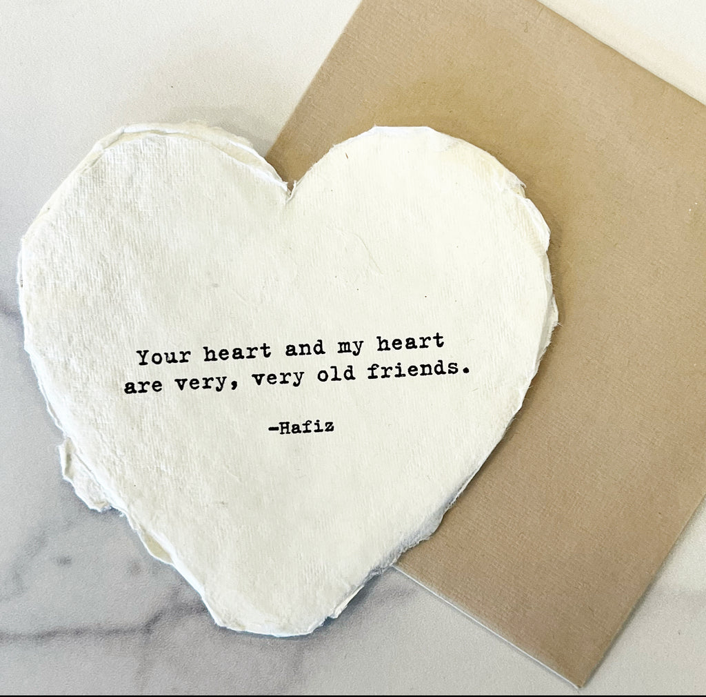 Mini Handmade Paper Heart Card