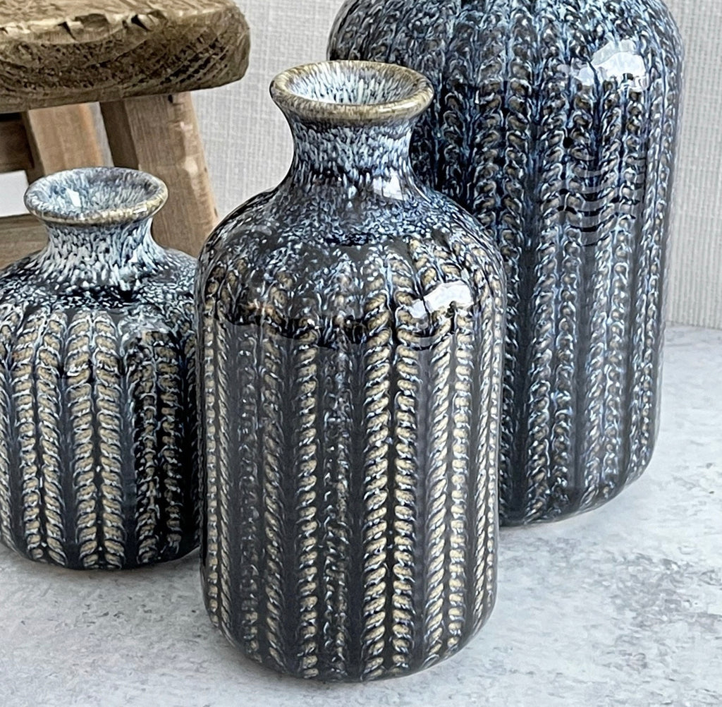 Indigo Boho Vases - 3 Sizes