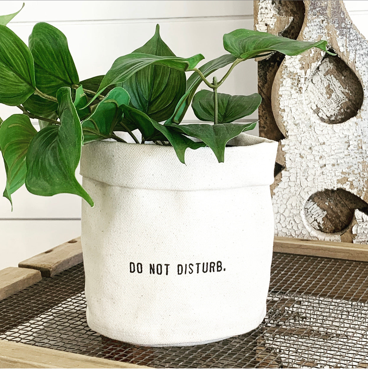 canvas hanging planter Canvas Planter w/Quote – Urban Farmgirl