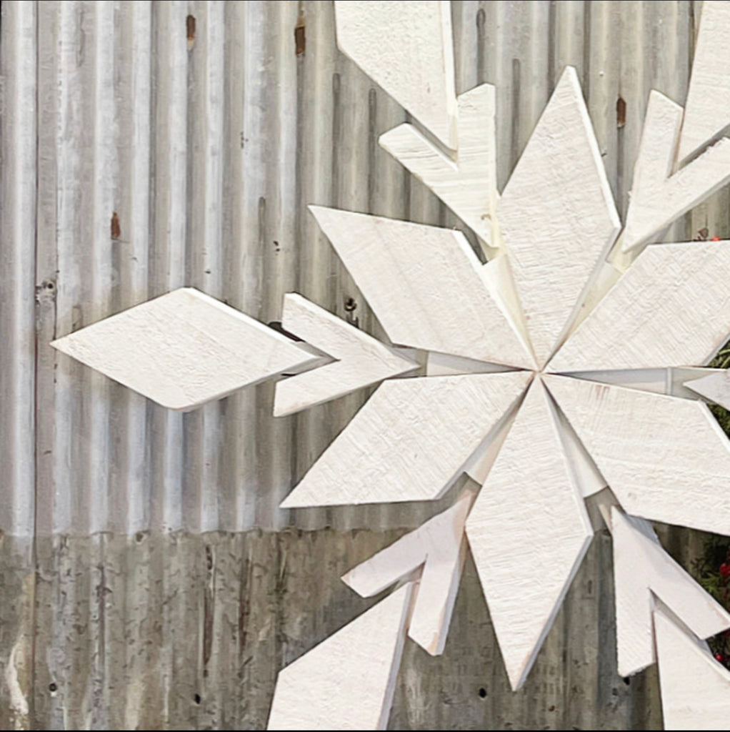 Large Wood Snowflakes - Design #1