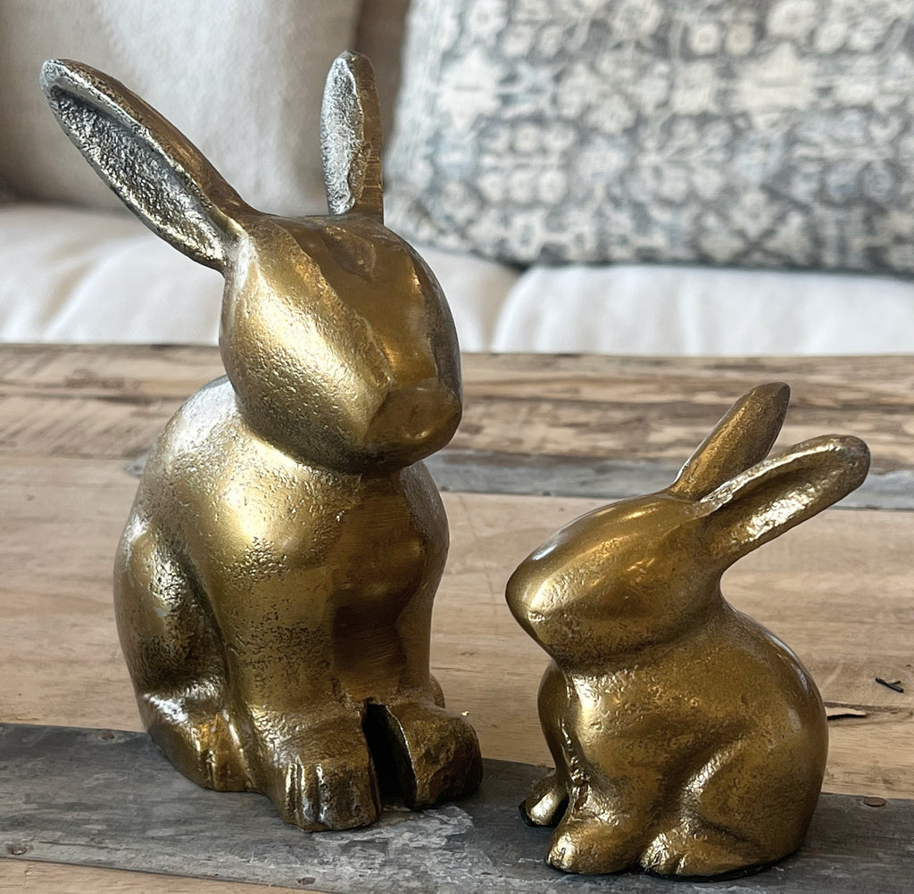 Golden Metal Bunny (2 sizes)